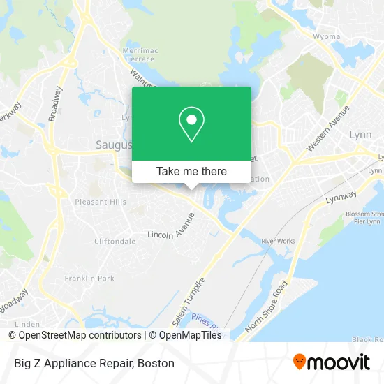 Big Z Appliance Repair map
