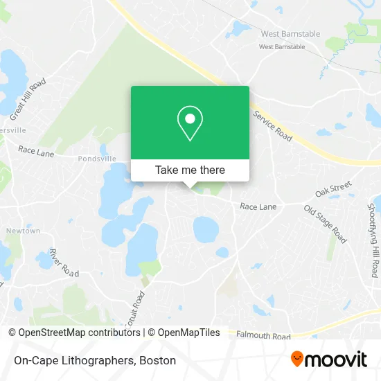 On-Cape Lithographers map