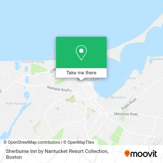Sherburne Inn by Nantucket Resort Collection map