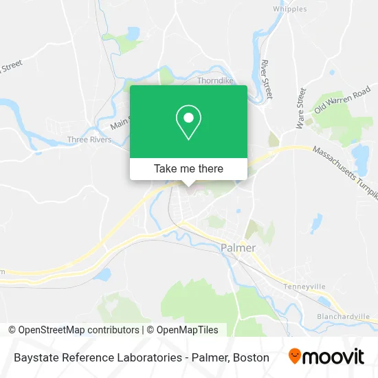 Baystate Reference Laboratories - Palmer map