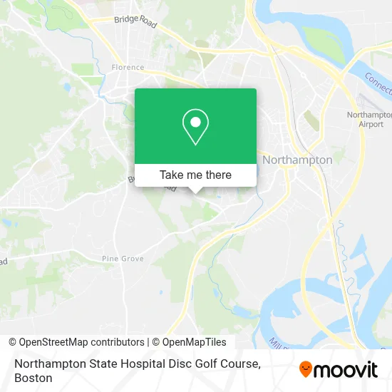 Northampton State Hospital Disc Golf Course map
