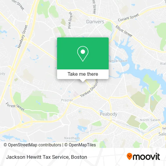 Jackson Hewitt Tax Service map