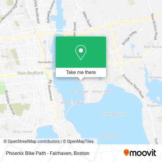 Phoenix Bike Path - Fairhaven map
