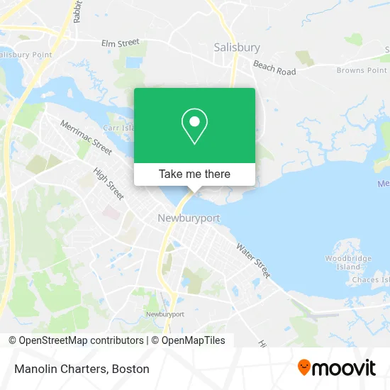 Manolin Charters map