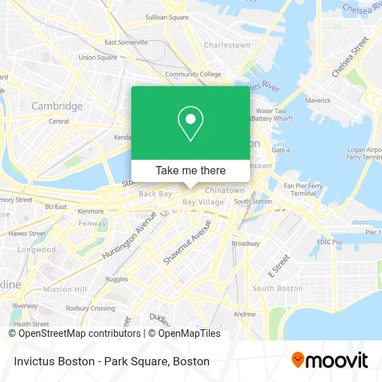 Invictus Boston - Park Square map