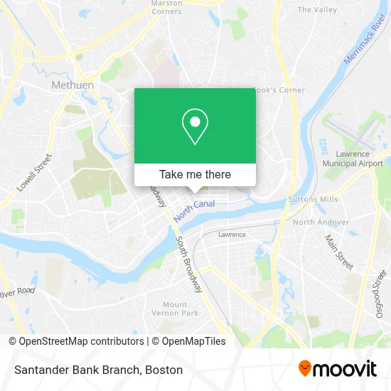 Santander Bank Branch map