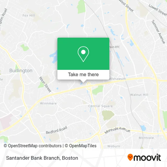 Santander Bank Branch map