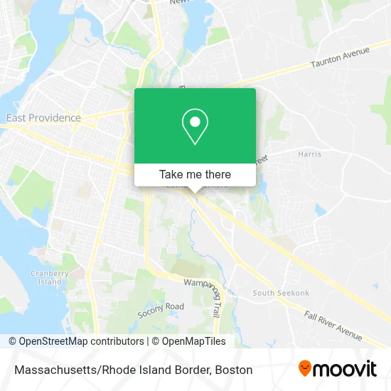 Massachusetts / Rhode Island Border map