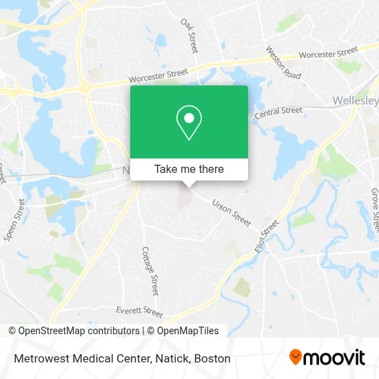 Metrowest Medical Center, Natick map
