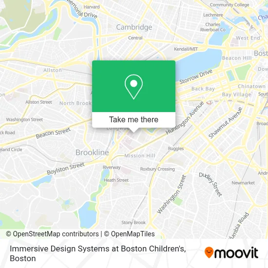 Immersive Design Systems at Boston Children's map