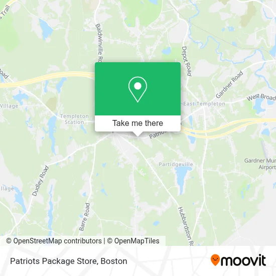 Patriots Package Store map