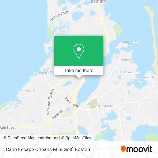 Cape Escape Orleans Mini Golf map