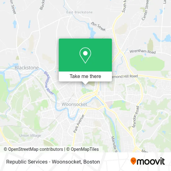 Republic Services - Woonsocket map