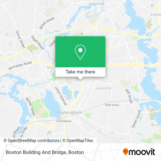 Boston Building And Bridge map