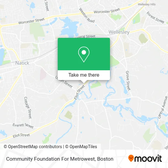 Community Foundation For Metrowest map