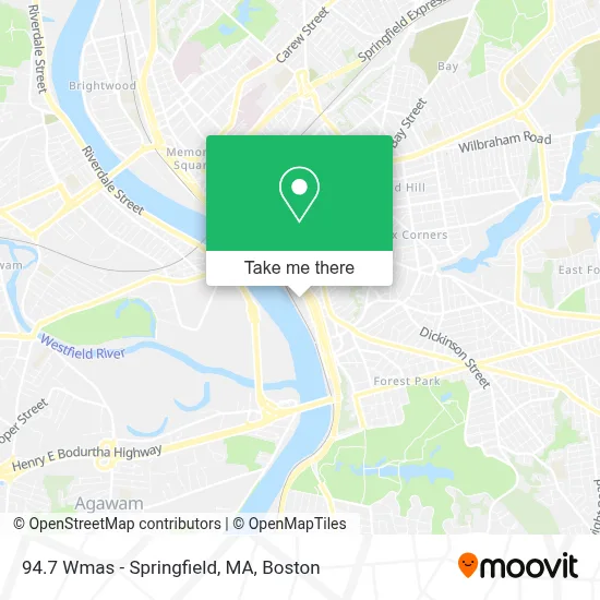 94.7 Wmas - Springfield, MA map