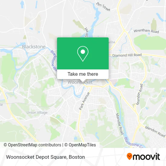 Woonsocket Depot Square map