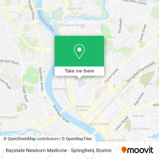 Baystate Newborn Medicine - Springfield map