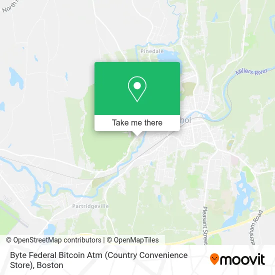 Byte Federal Bitcoin Atm (Country Convenience Store) map