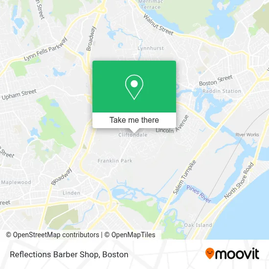 Reflections Barber Shop map