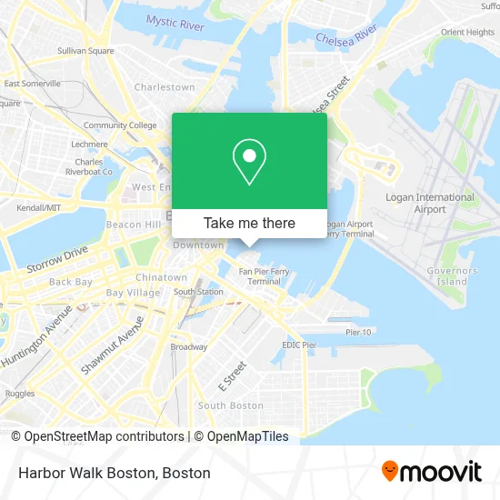 Harbor Walk Boston map
