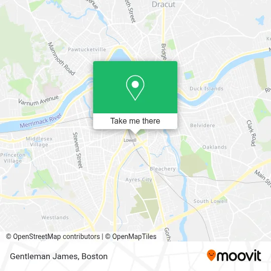 Gentleman James map