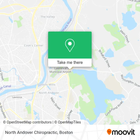 North Andover Chiropractic map