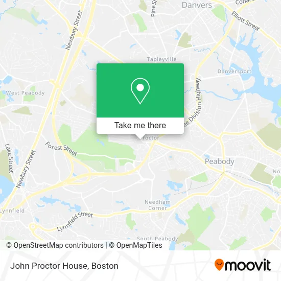 John Proctor House map