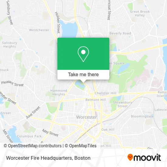 Worcester Fire Headquarters map