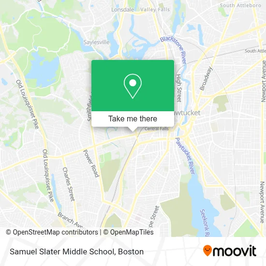 Samuel Slater Middle School map