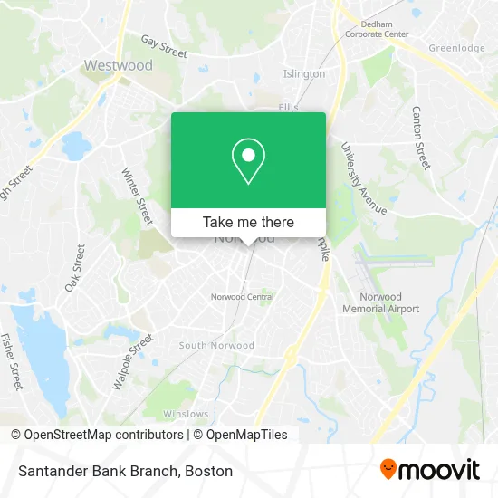 Santander Bank Branch map