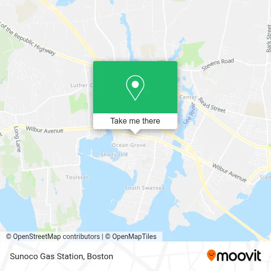 Sunoco Gas Station map
