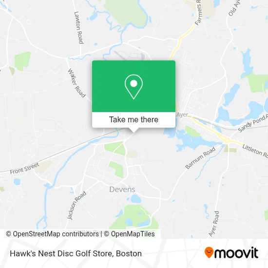 Hawk's Nest Disc Golf Store map