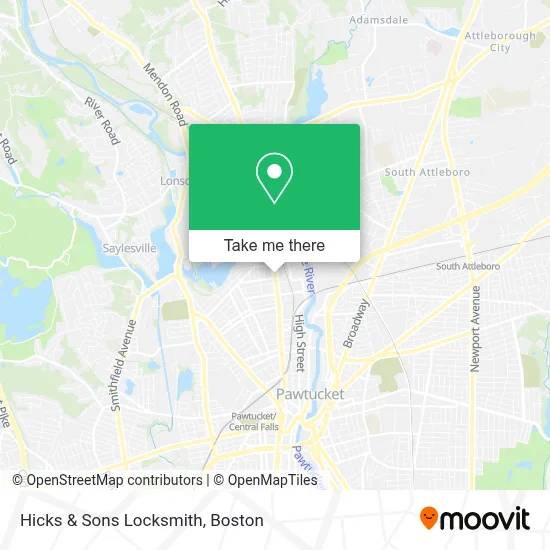Hicks & Sons Locksmith map
