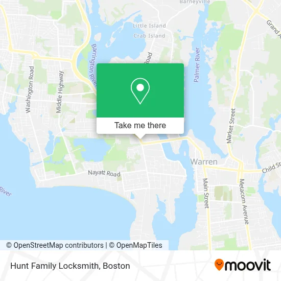 Hunt Family Locksmith map