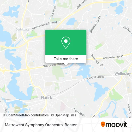 Metrowest Symphony Orchestra map