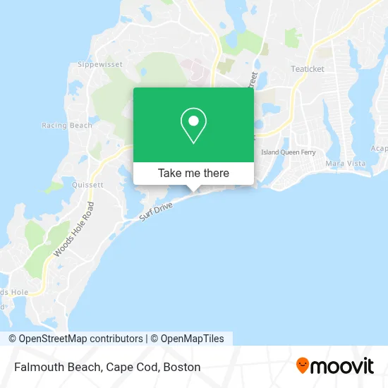 Falmouth Beach, Cape Cod map