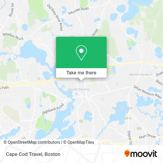 Cape Cod Travel map