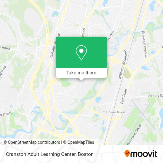 Cranston Adult Learning Center map