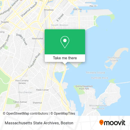 Massachusetts State Archives map