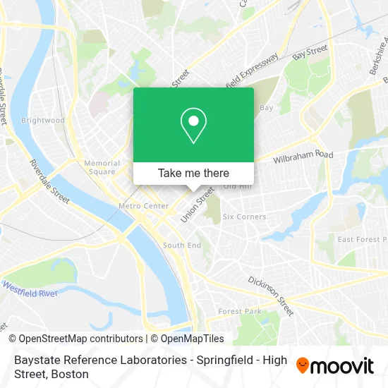 Baystate Reference Laboratories - Springfield - High Street map