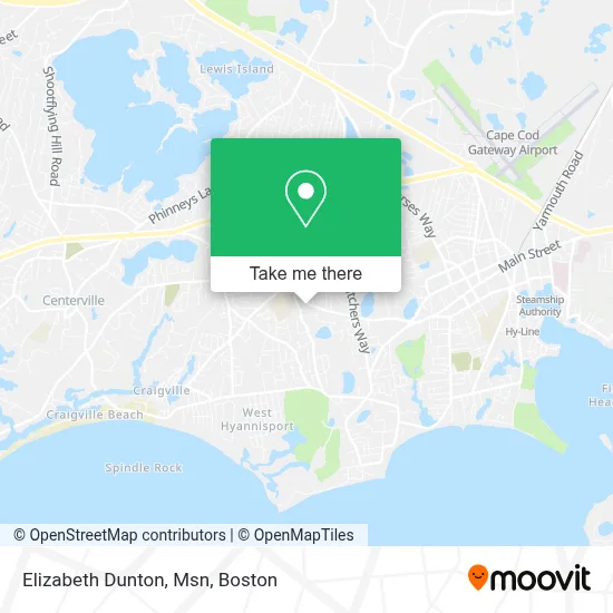 Elizabeth Dunton, Msn map