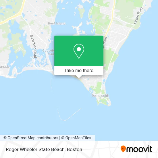 Roger Wheeler State Beach map