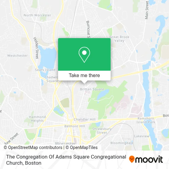 The Congregation Of Adams Square Congregational Church map