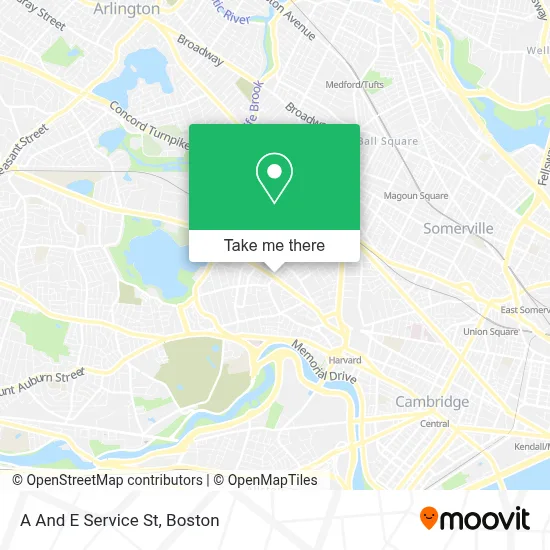 A And E Service St map