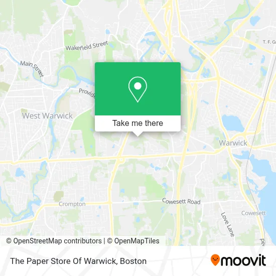 The Paper Store Of Warwick map