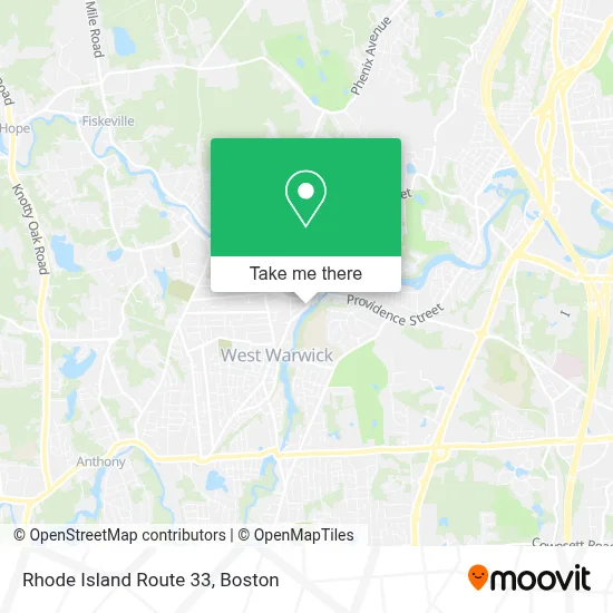 Rhode Island Route 33 map