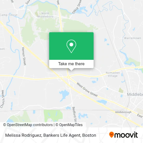 Melissa Rodriguez, Bankers Life Agent map