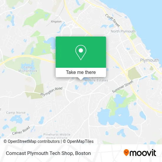 Comcast Plymouth Tech Shop map