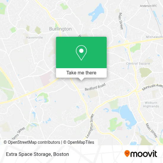 Extra Space Storage map